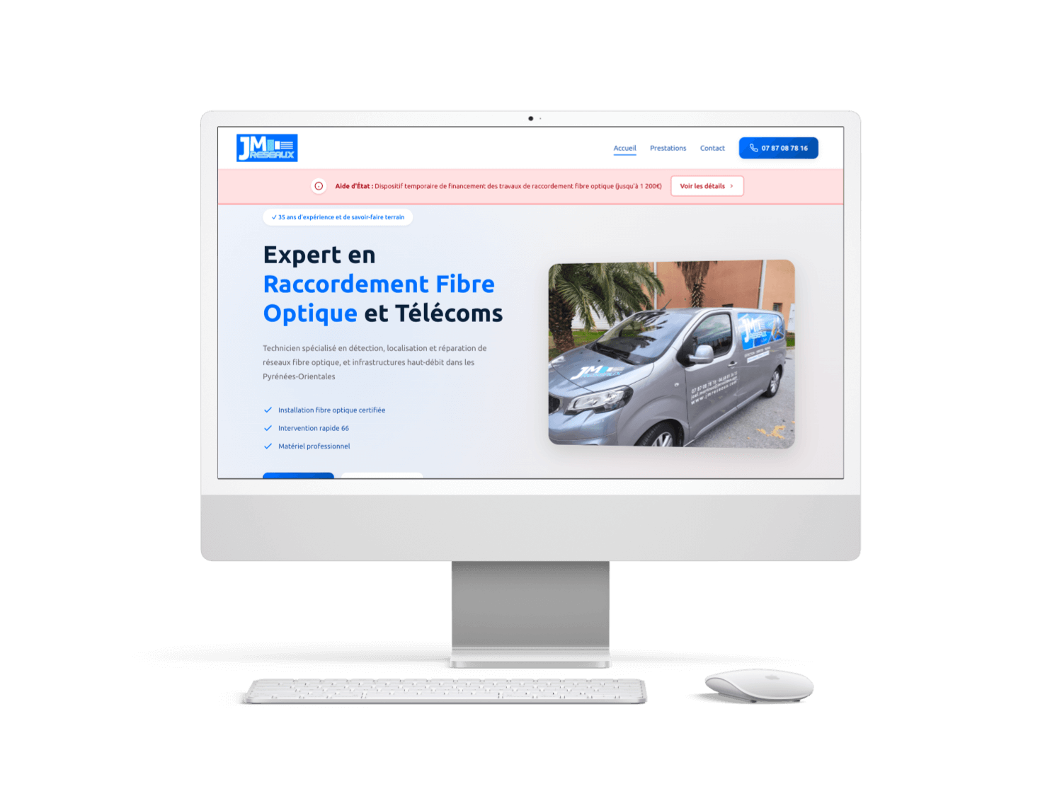 Site web JM Réseaux